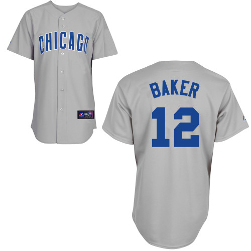 John Baker #12 Youth Baseball Jersey-Chicago Cubs Authentic Road Gray MLB Jersey